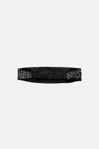 THE HEADBAND BLACK HAIR ACCESSORY WITH HAND EMBROIDERED 100% RECYCLED SEQUINS LUXURY SWIMWEAR